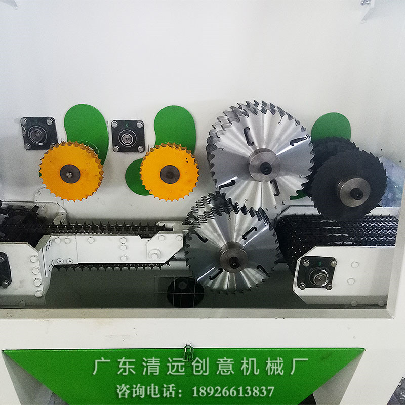 圓木多片鋸采用的超薄合金鋸片，出材率高達80%以上